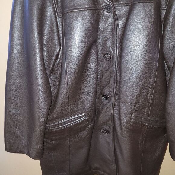 Danier leather pea coat - Picture 3 of 7